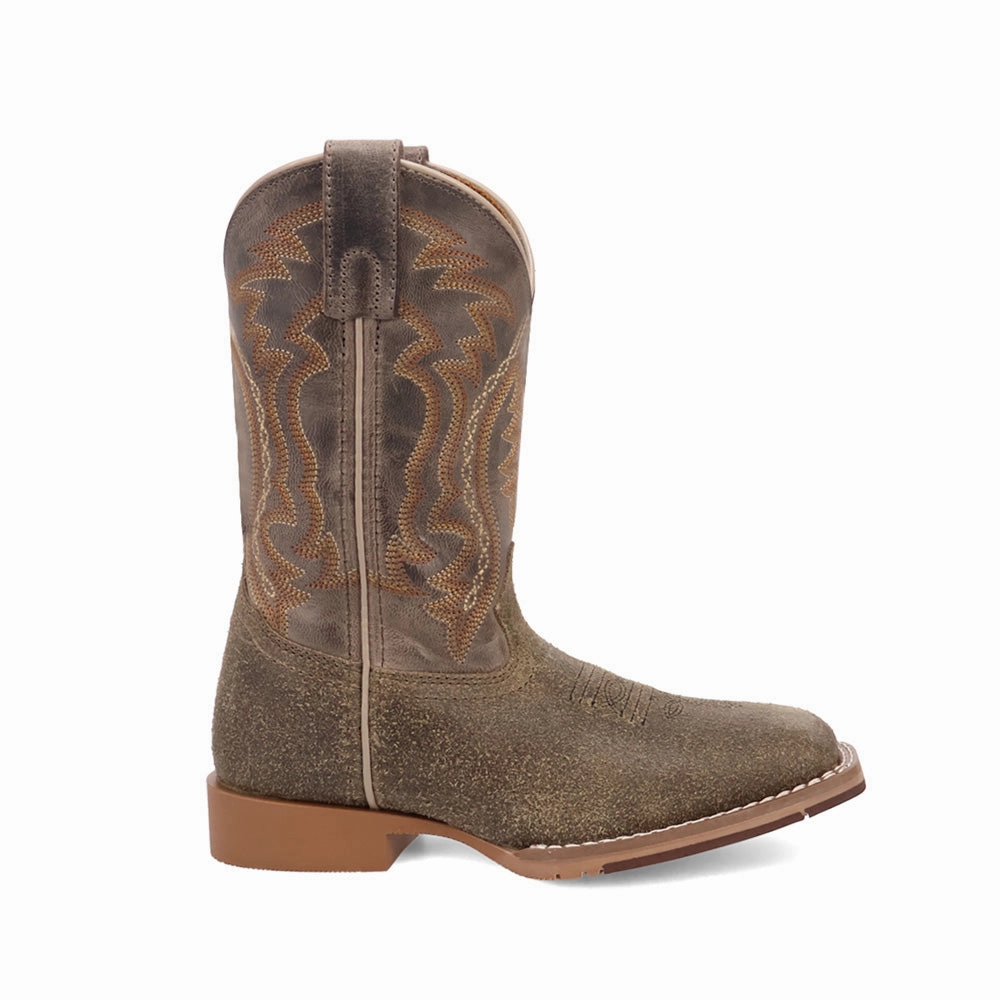 Beasley Embroidered Square Toe Pull On Cowboy Boots (Little Kid-Big Kid) Shock-absorbing Heat   Resistant