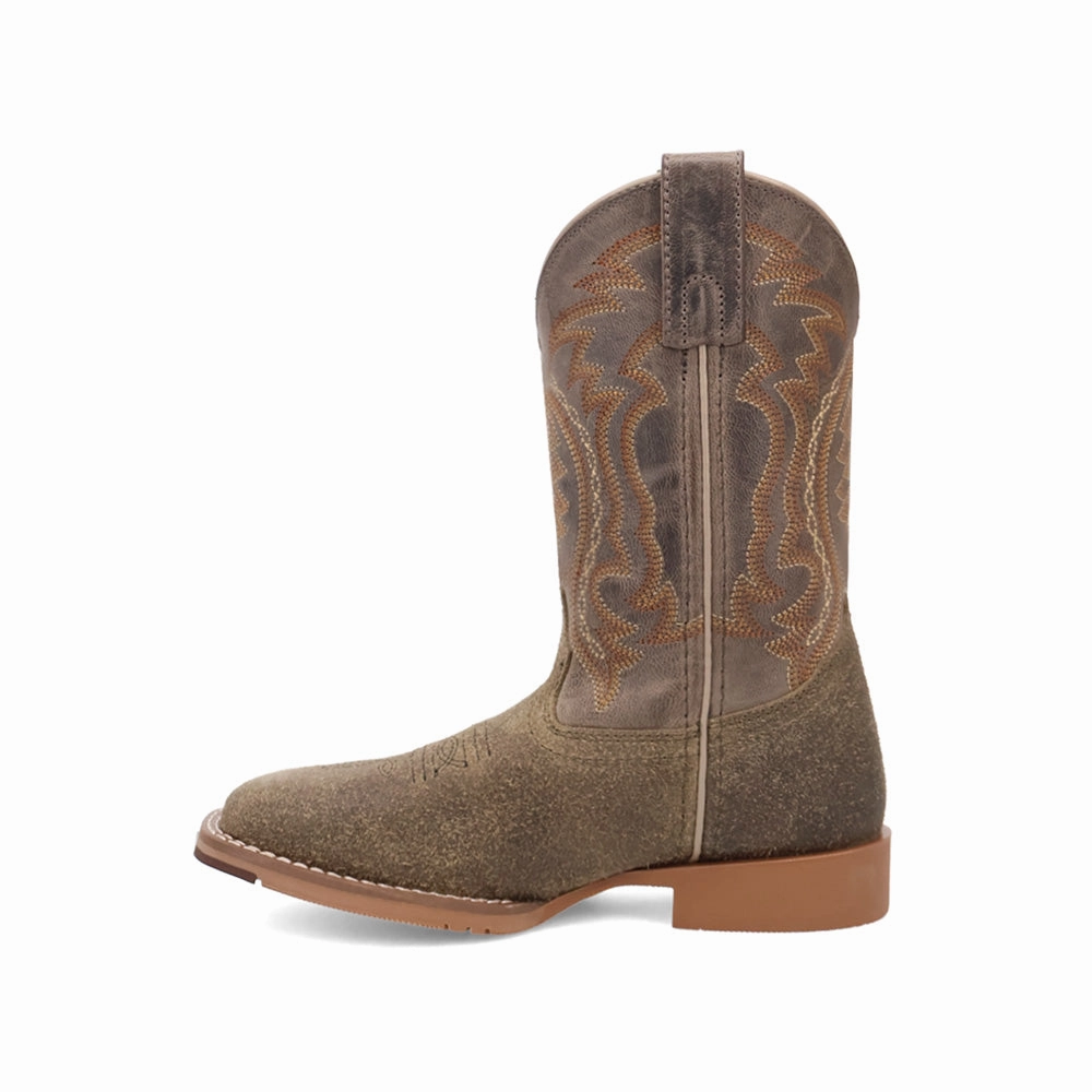 Beasley Embroidered Square Toe Pull On Cowboy Boots (Little Kid-Big Kid) Stabilizing Outrigger