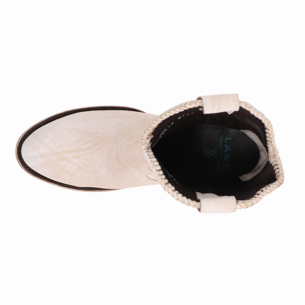 Plain Jane Braided Round Toe Cowboy Bootie Deep Freeze