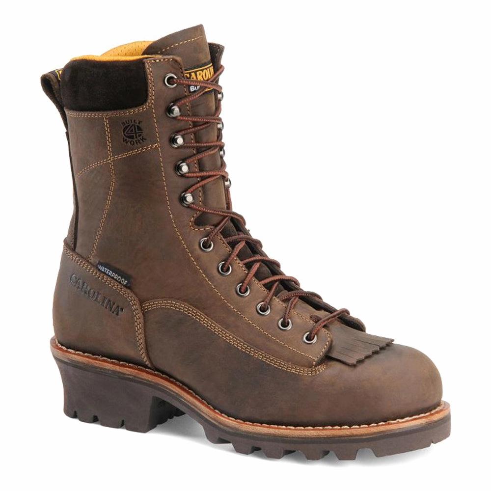 Retro-inspired support Birch 8 Inch LTT Waterproof Composite Toe Logger Work Boots