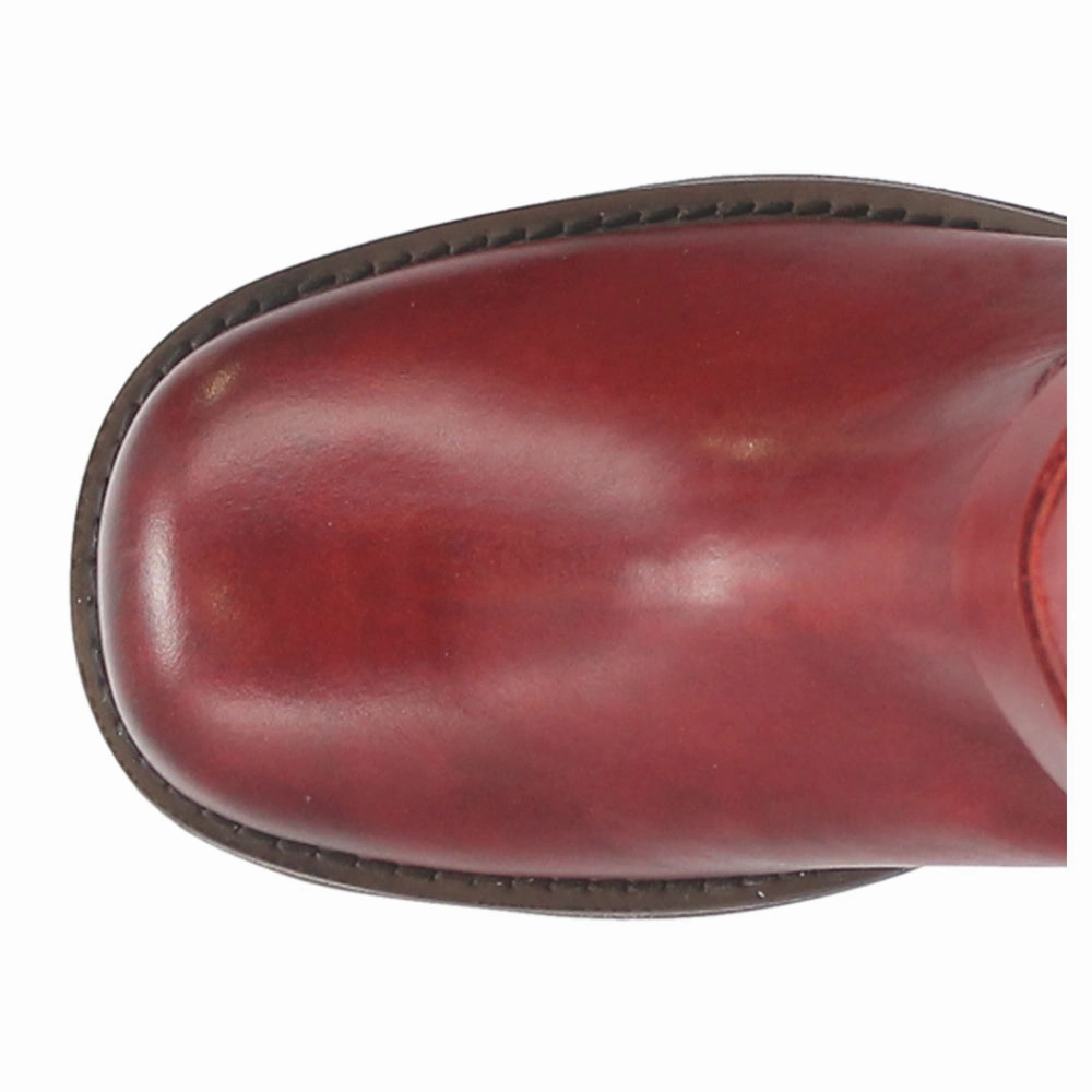 Blacklist Tooled Inlay Round Toe Pull On Motorcycle Boots Street Ready