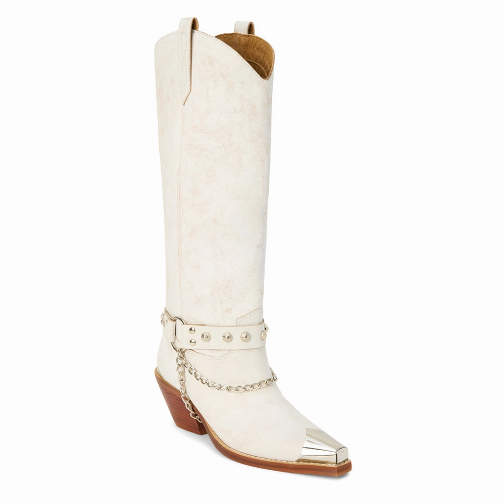 Brazen Studded Snip Toe Cowboy Boots Impact Resistant Heel Smooth Entry