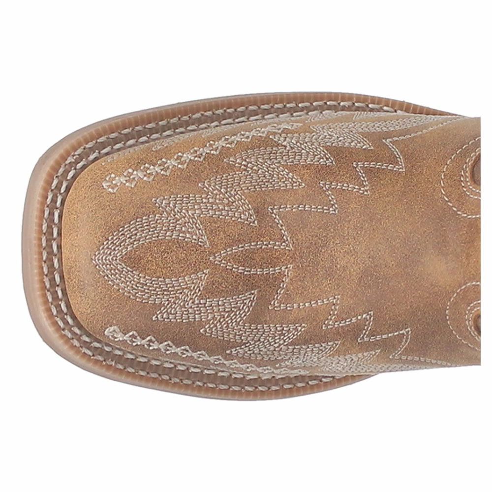Cheyenne Embroidered Square Toe Cowboy Boots Rural Terrain