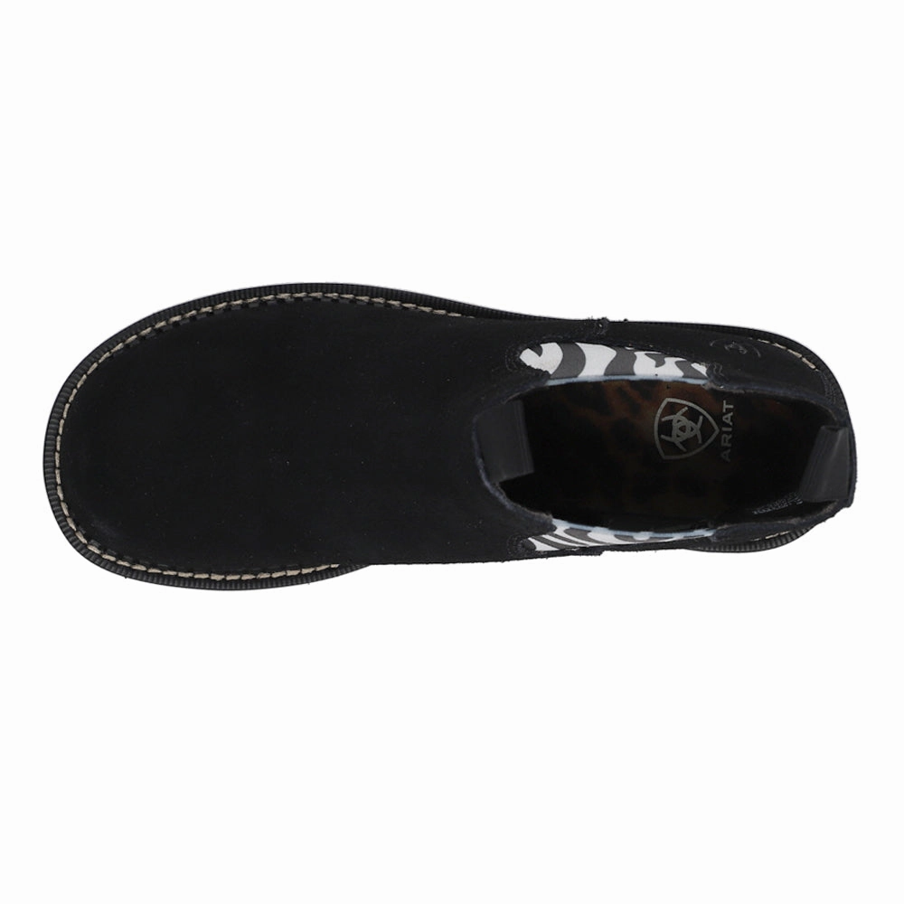 Insulated Rural Traveler Travel Light Fatbaby Twin Gore Zebra Print Round Toe Pull On Chelsea Boots