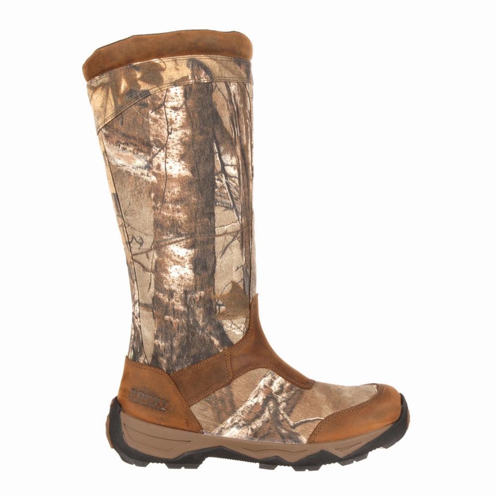Enhanced silhouette Retraction Snake Resistant Camo Round Toe Pull On Boots