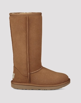 Velvet Texture UGG Classic II Tall Grade School Girls' "Chestnut" Boot