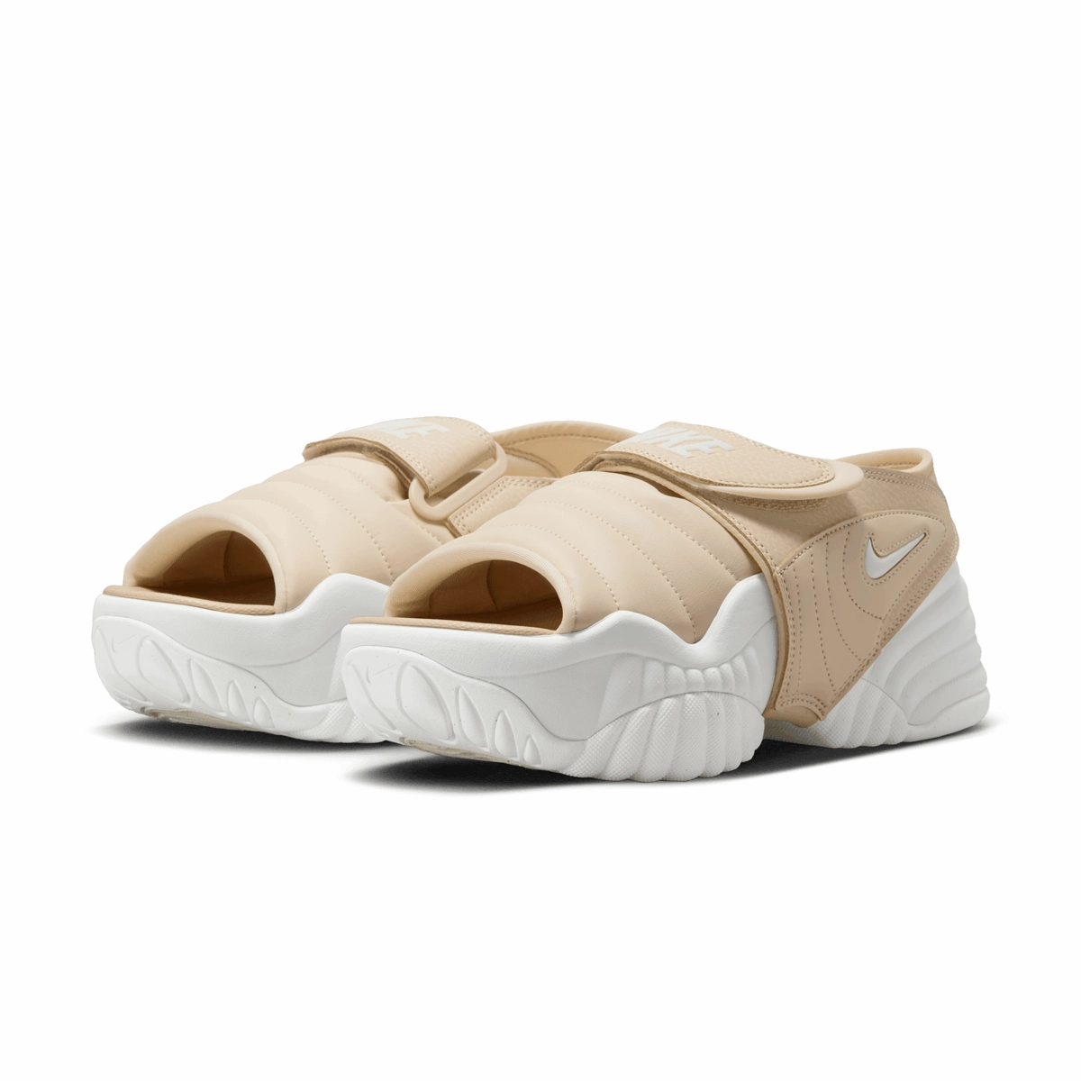 Wmns Air Adjust Force Sandal 'White Tan' Durable Stitching Technique low - top