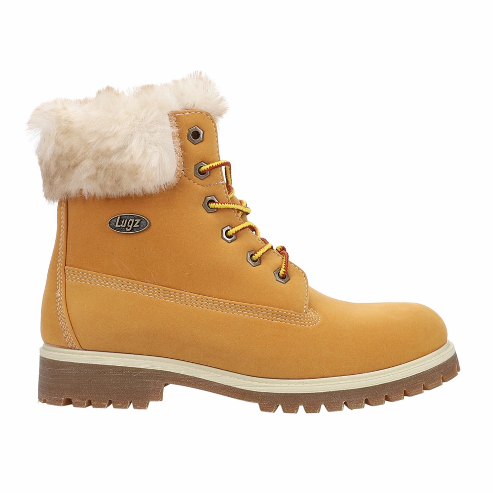 Convoy Faux Fur Round Toe Lace Up Boots Waterproof Cold Climate High Traction Stylish Explorer