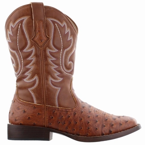Fashion-forward flexibility Bumps Embroidered Square Toe Pull On Cowboy Boots
