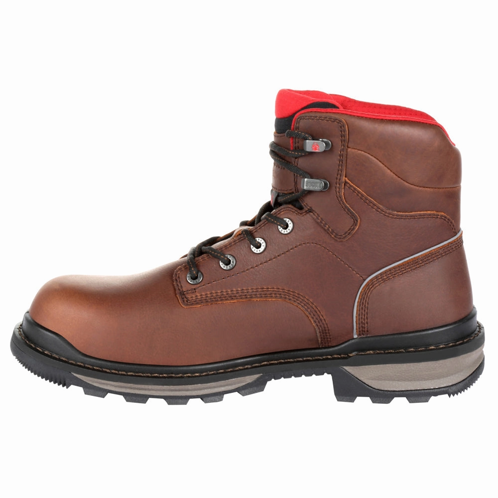 Rams Horn Electrical Composite Toe Work Boots Zip Closure
