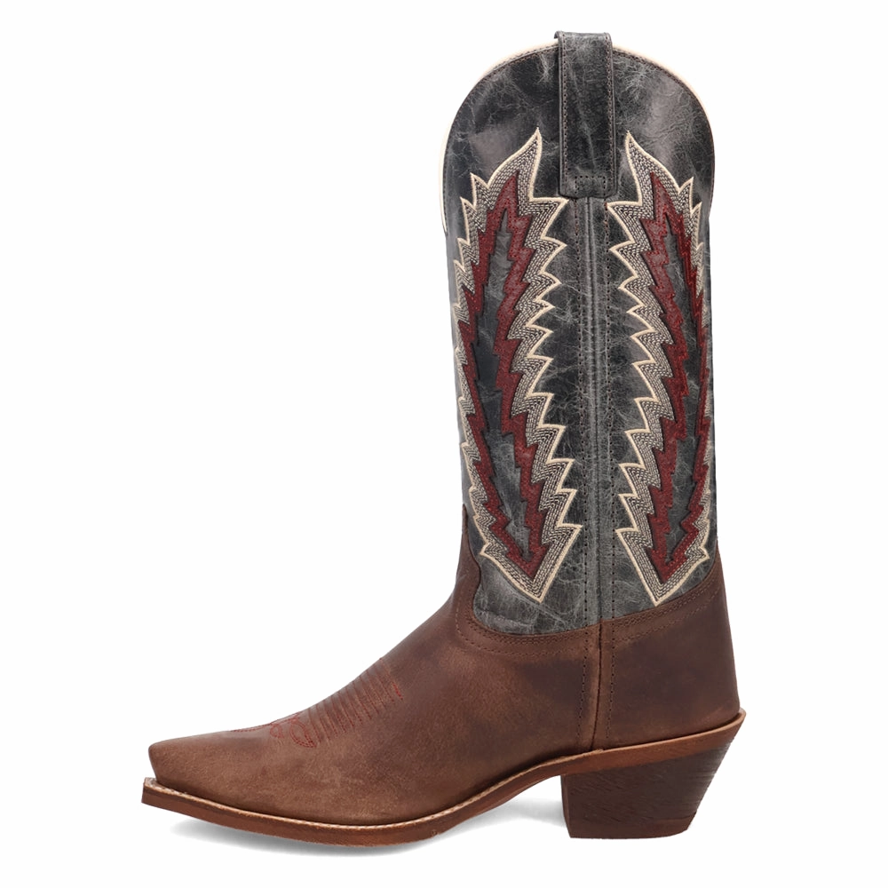 Cadence Embroidered Snip Toe Pull On Cowboy Boots Adjustable