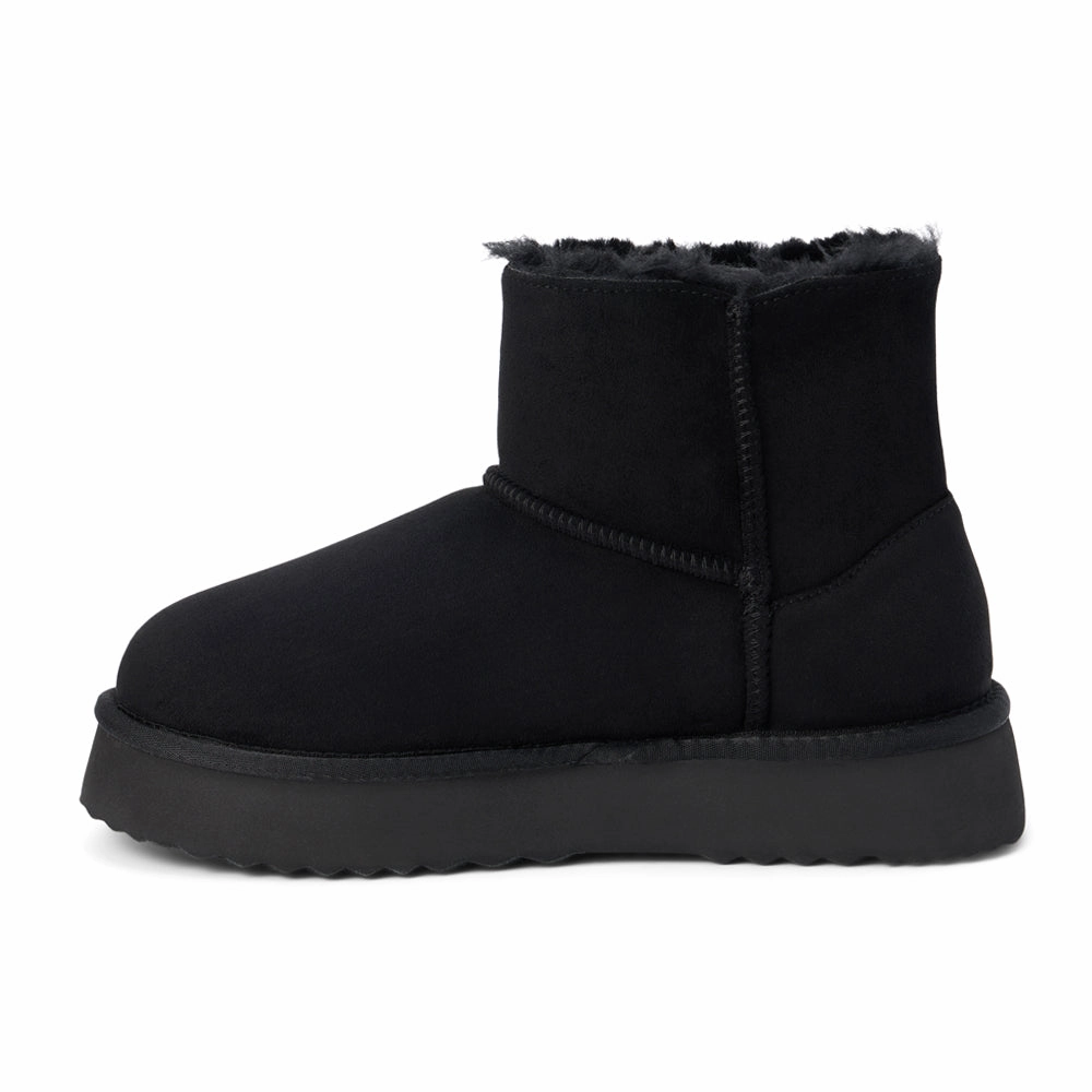 Yukon Round Toe Pull On Platform Booties Shock Absorbing