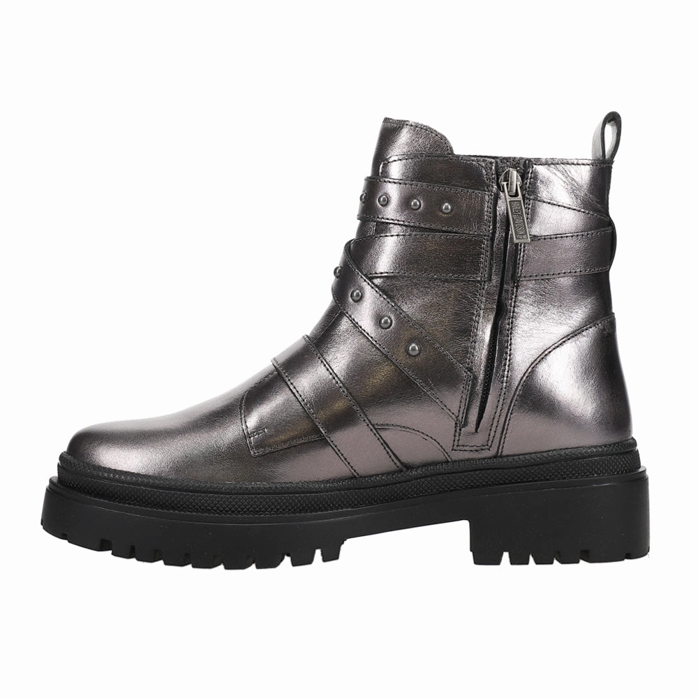 Carrigan Metallic Stud Zippered Motorcycle Boot Adventure Ready