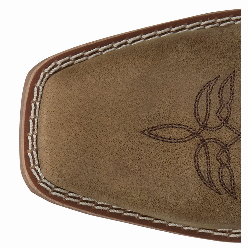 Rae Midnight Embroidered Square Toe Cowboy Boots Durable Stitching Leather Comfort