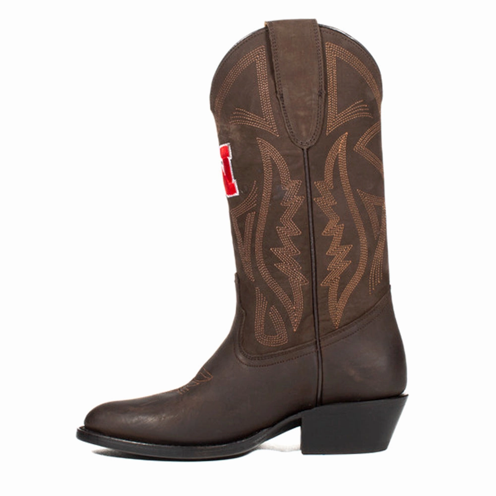 Comfort Straps Stable Support Weekend Camping University of Nebraska Embroidered Round Toe Pull On Cowboy Boots