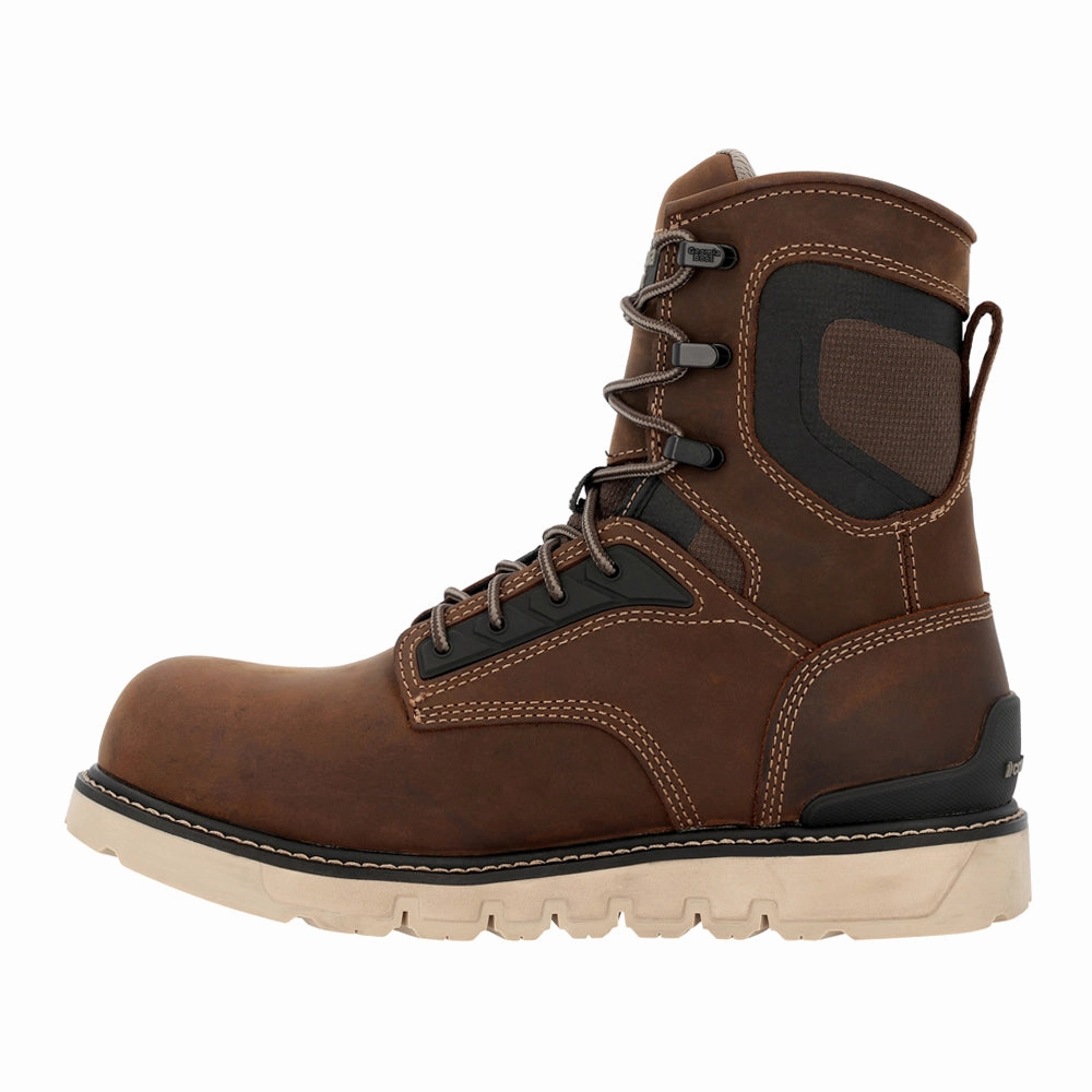 Supportive shock absorption Carbon Flex Wedge 8 Inch Waterproof Safety Toe Boots