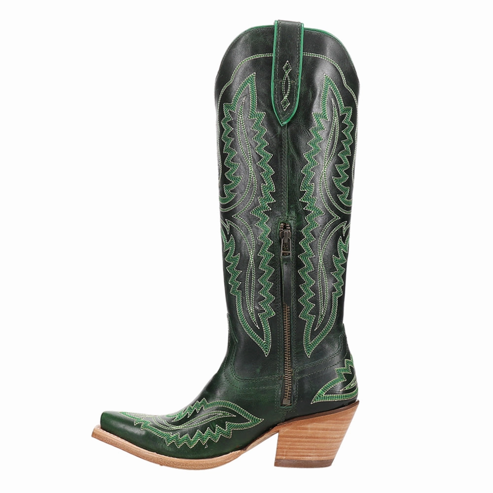 Casanova Embroidered Snip Toe Zippered Cowboy Boots Versatile Outfit Ergonomic Toe Box
