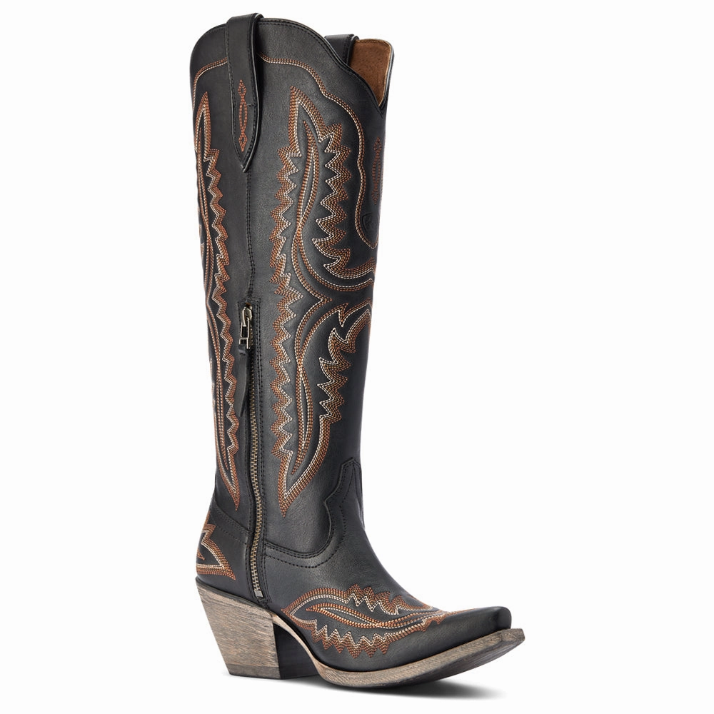 Casanova Embroidered Snip Toe Zippered Cowboy Boots Avant Mood