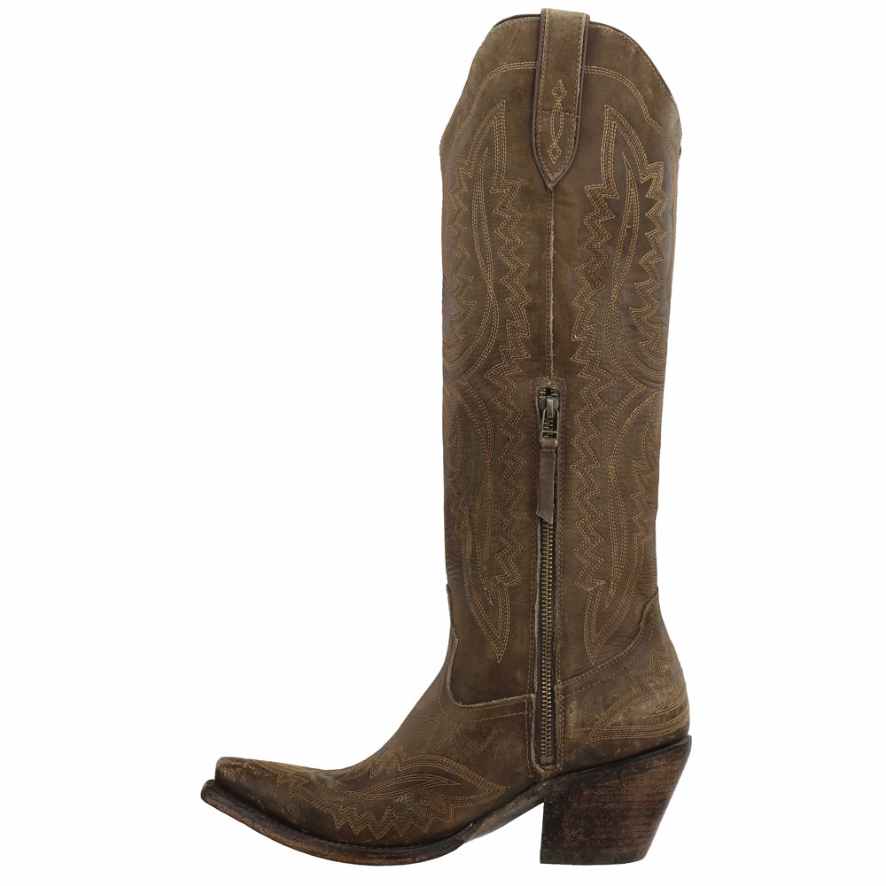 Casanova Embroidered Snip Toe Zippered Cowboy Boots puncture resistant City Travel