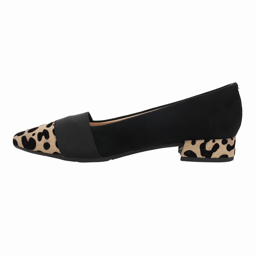Low Profile Professional Routine Casta Leopard Pointed Toe Block Heel Pumps
