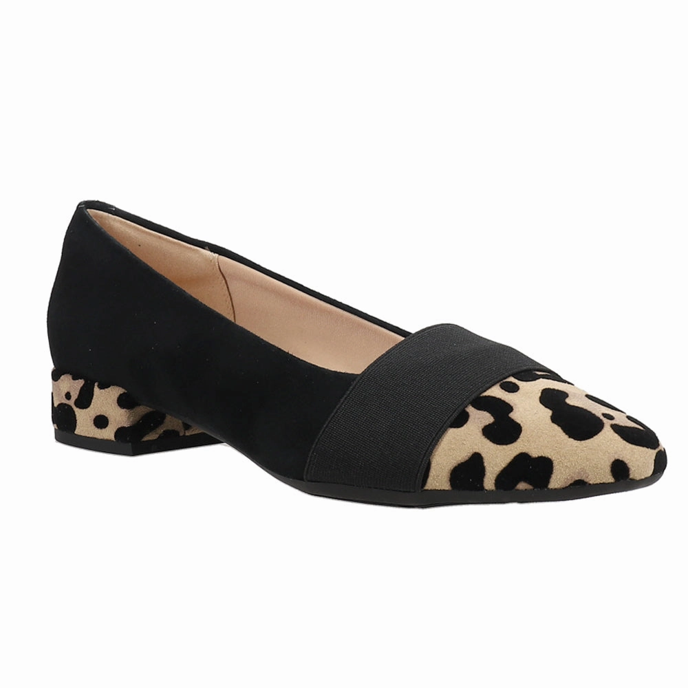 Casta Leopard Pointed Toe Block Heel Pumps Scandi Shade Early Commute