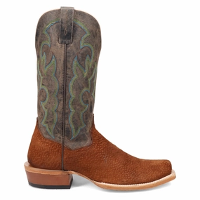 Distinctive high - heeled Cappy Carpincho Embroidered Square Toe Pull On Cowboy Boots