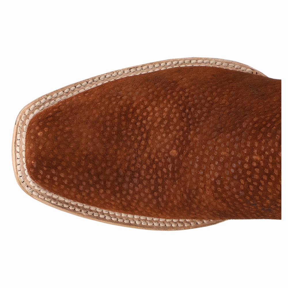 Cool Kids Memory Foam Layer Cappy Carpincho Embroidered Square Toe Pull On Cowboy Boots