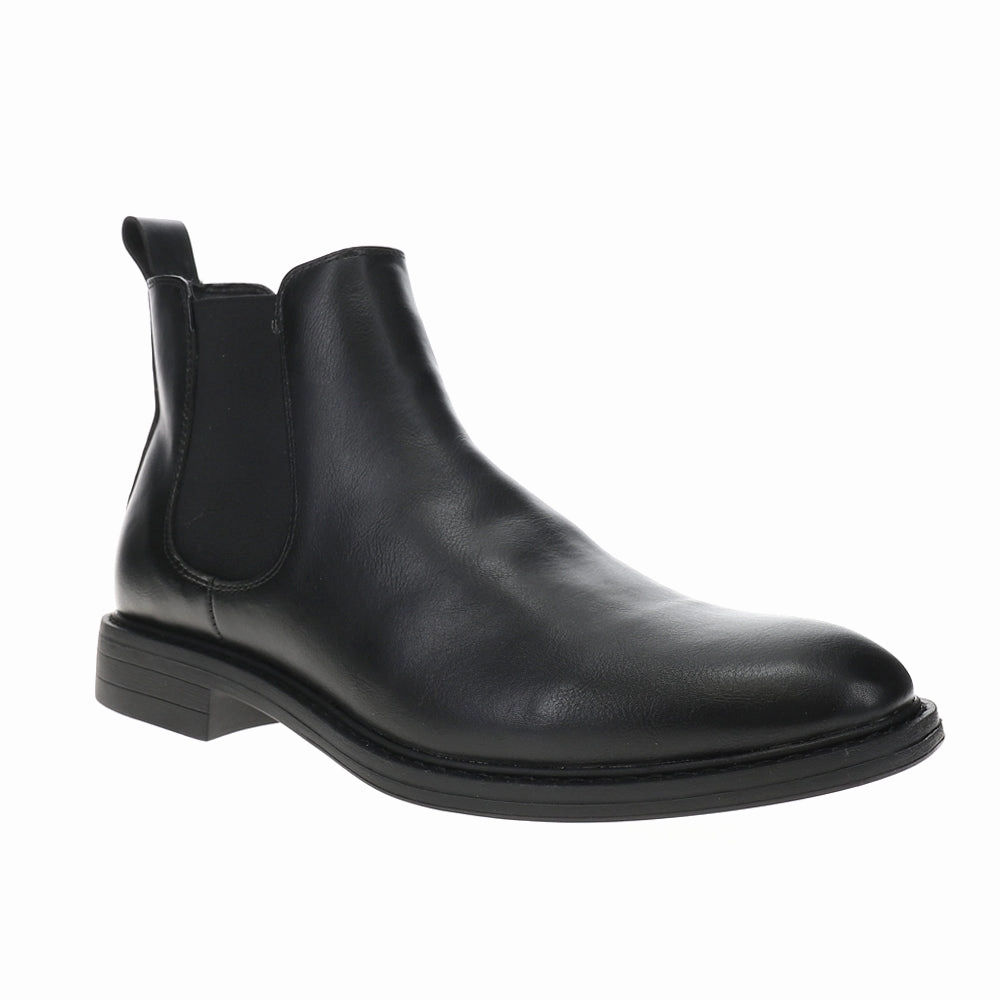 snowy Logan Round Toe Pull On Chelsea Boots