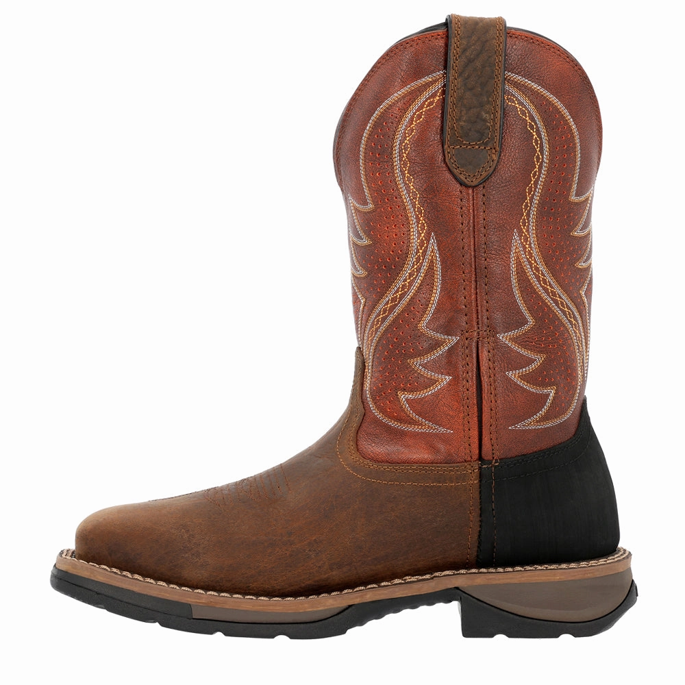 Luxe cushioning Workin' Rebel 11 Inch Slip Resistant Soft Toe Work Boots