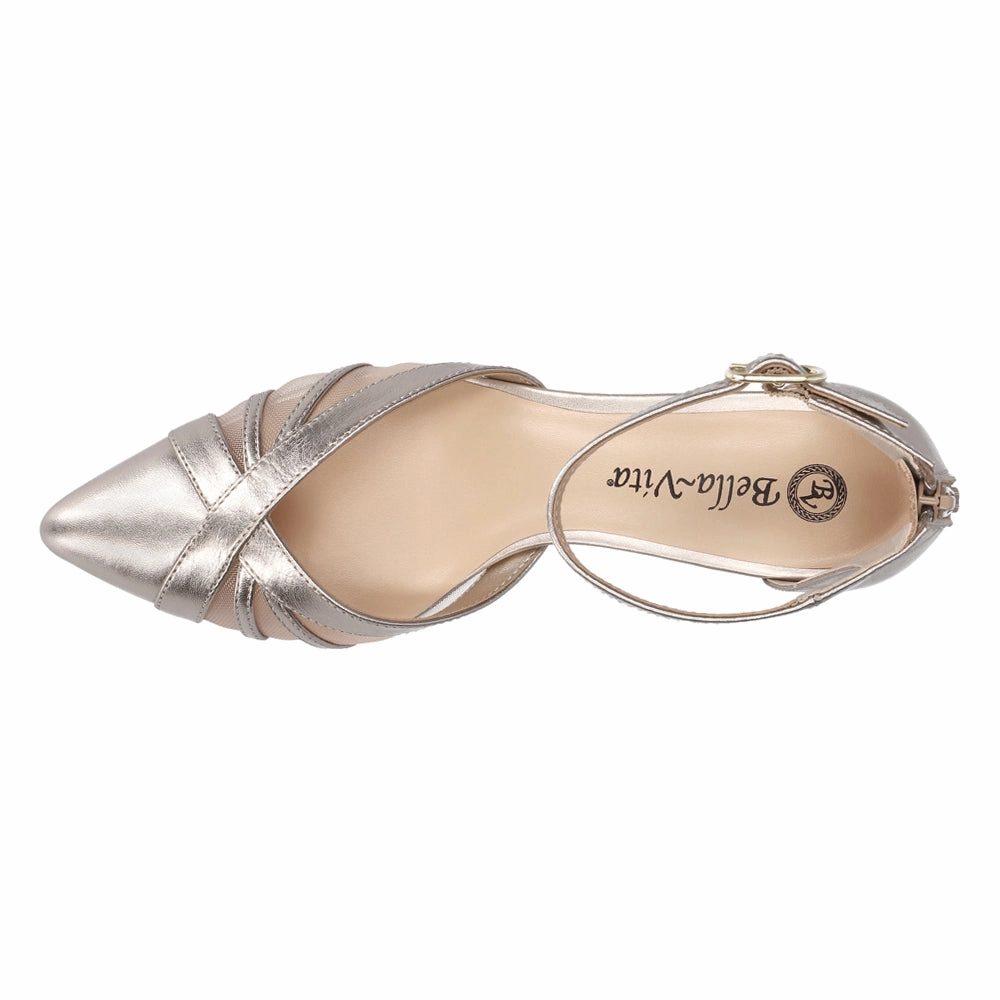 Form Pace Classic Shade Malani Metallic Pointed Toe Kitten Heel Pumps