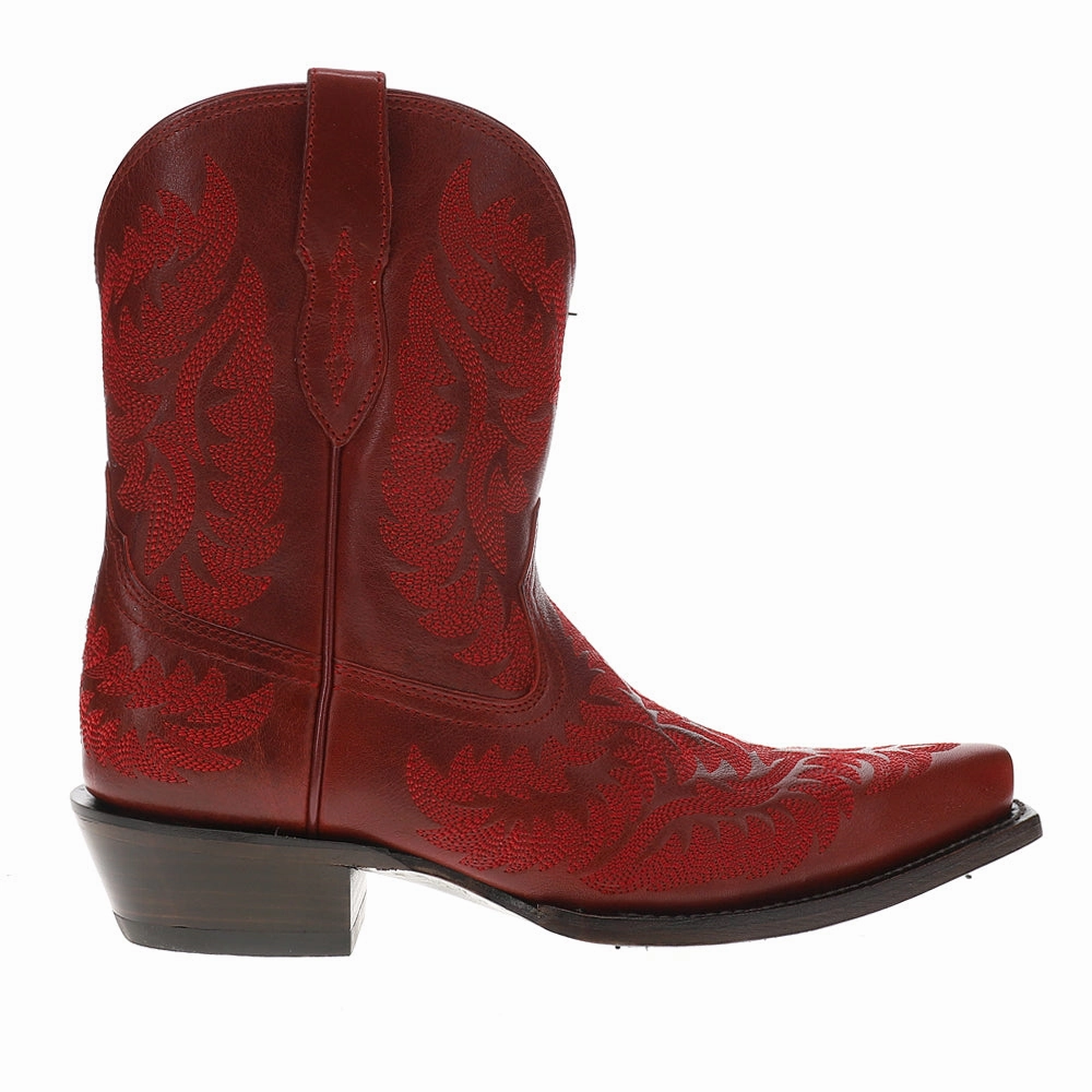 Cate Embroidered Snip Toe Zippered Cowboy Booties Durable Shell Winter Walker All Weather Mountain Climber