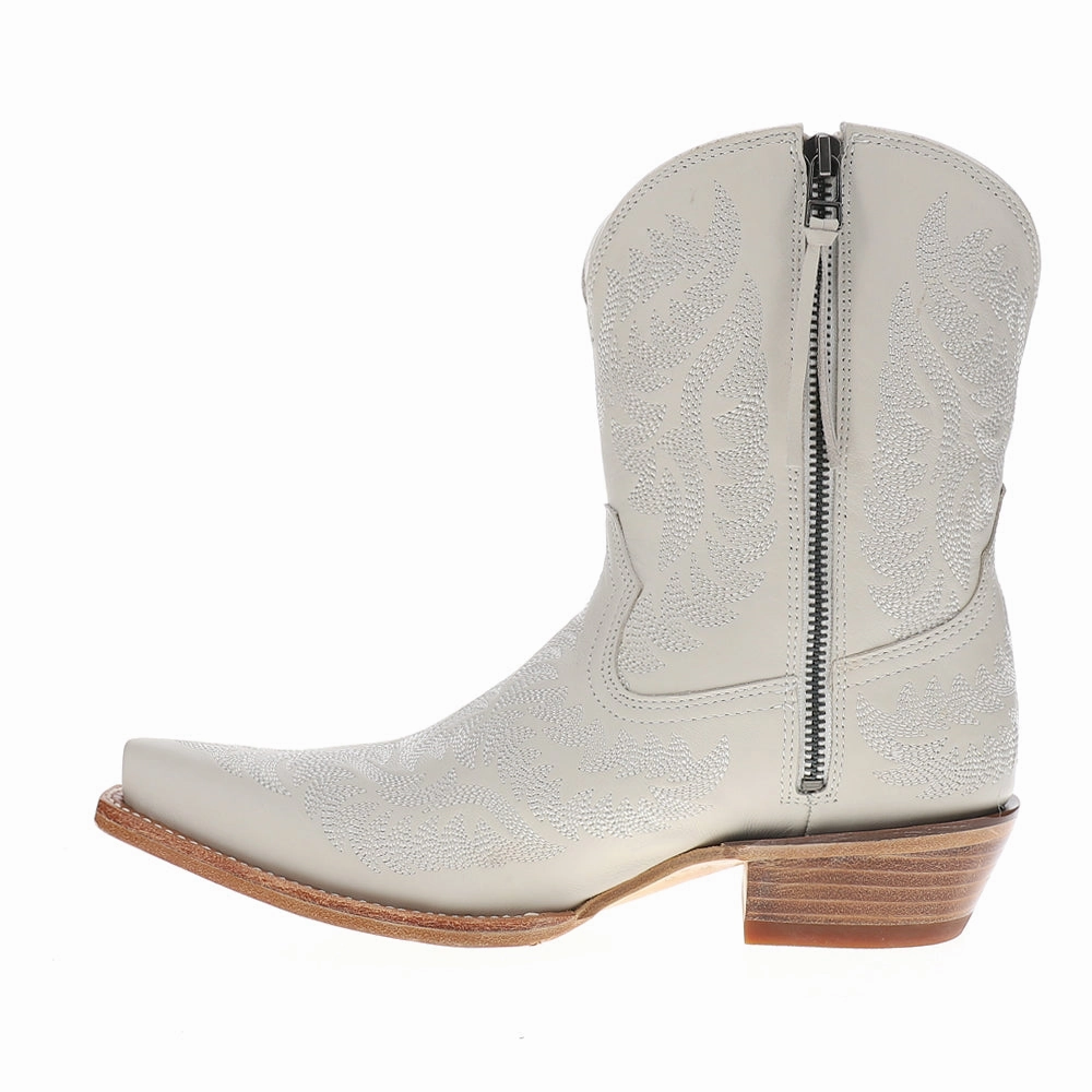 Cushion Zone Functional Footwear Cate Embroidered Snip Toe Zippered Cowboy Booties