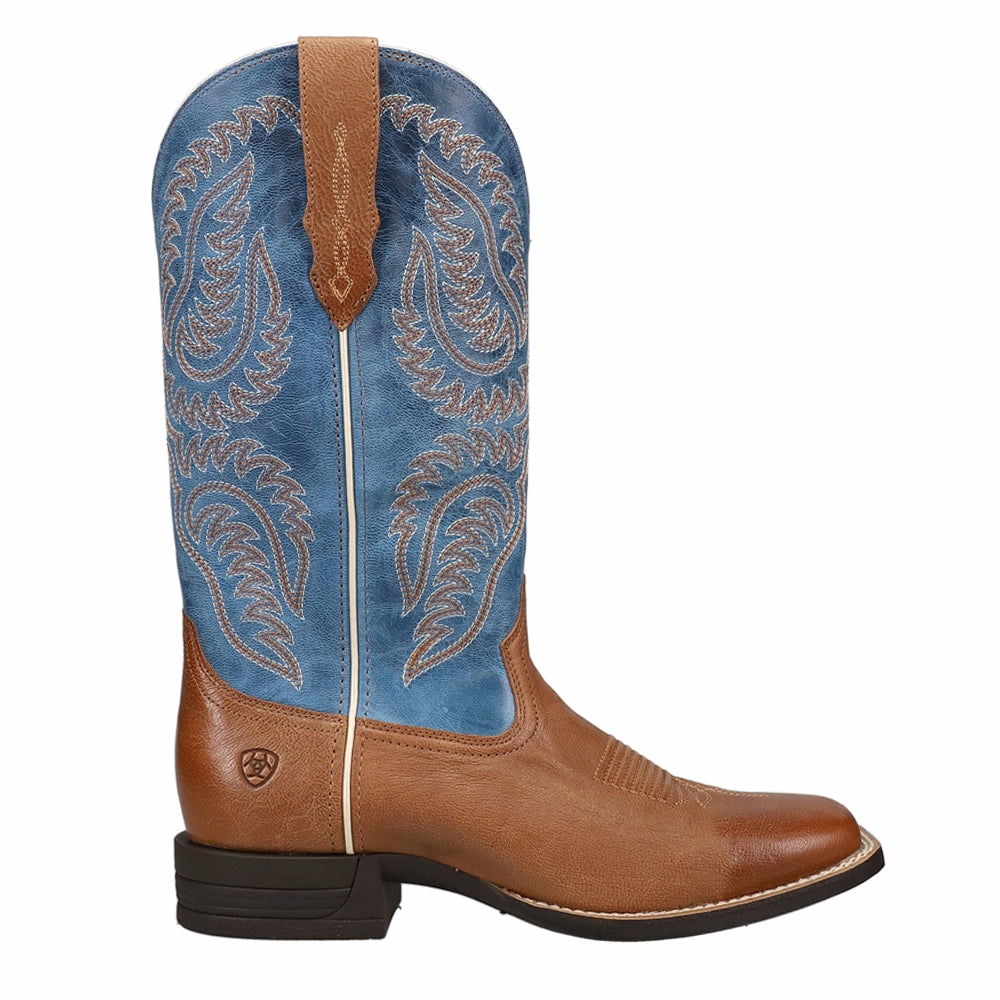 Weekend Hike Cattle Caite Stretchfit Embroidered Square Toe Cowboy Boots