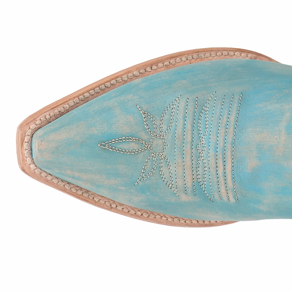 Celeste Embroidered Snip Toe Cowboy Boots rubber