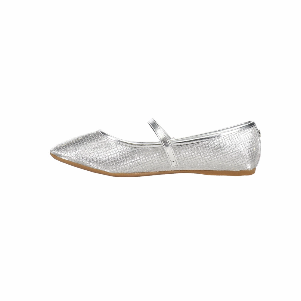Wally Metallic Rhinestone Mary Jane Ballet Flats (Little Kid-Big Kid) Stable Movement Groom Pair