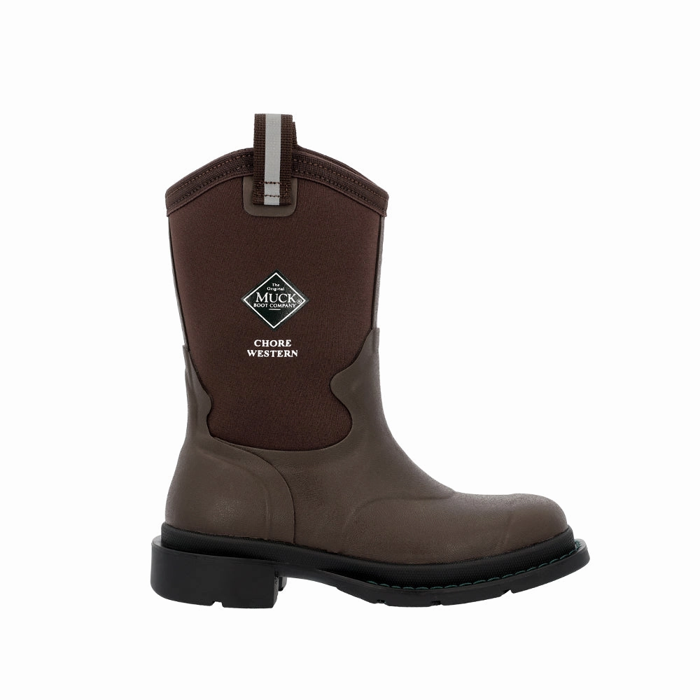 Soft Padding Chore Western Round Toe Pull On Boots (Toddler)