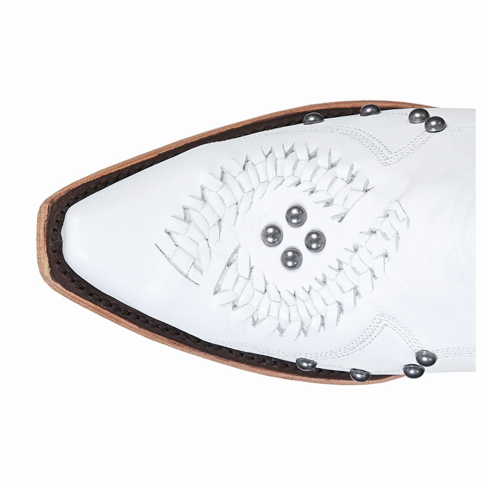 Cossette Embroidered Studded Snip Toe Boot Quick Drying Rainy Day Commuter