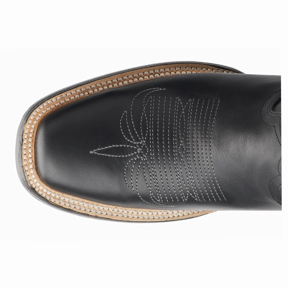 Classic Embroidered Square Toe Cowboy Boot Anti Odor Backcountry Camper Padded Interior Night Travel