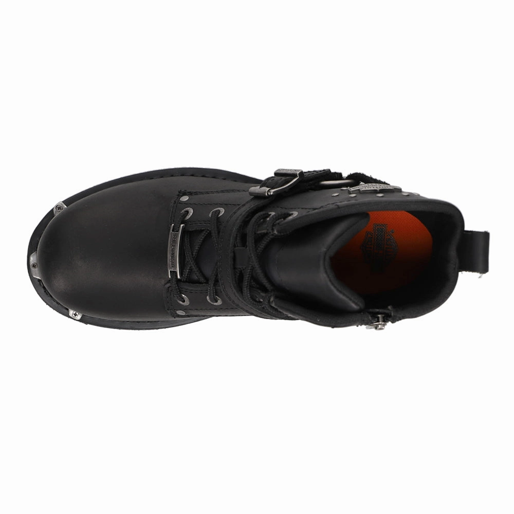 Becky Studded Round Toe Motorcycle Boots Eco Material Snow Trekker Comfortable backstay