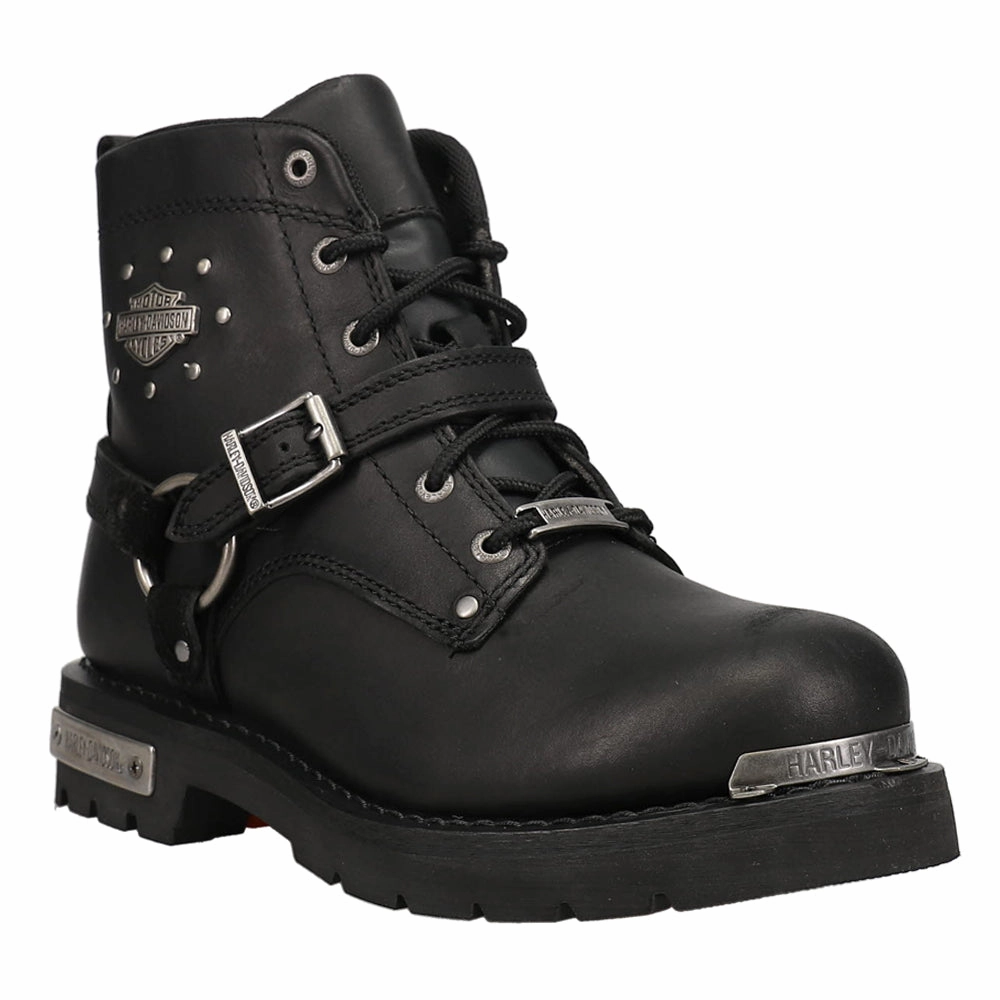 Multi-Function Wear Abrasion Resistant Outsole Becky Studded Round Toe Motorcycle Boots