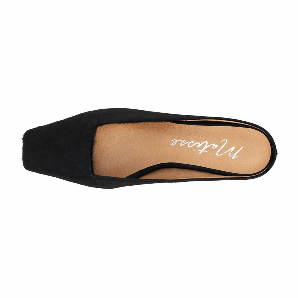 Classy Square Toe Kitten Heel Mules Paced Walking