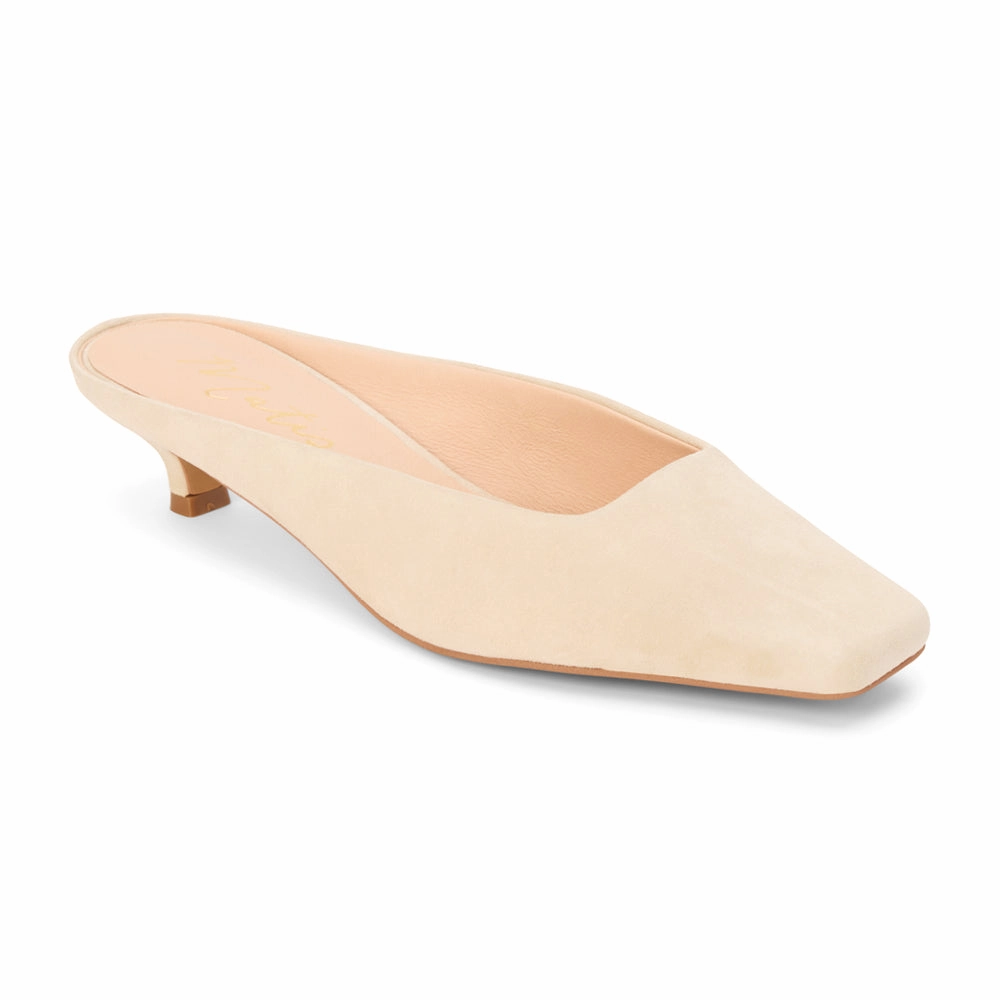 Stylish Appearance Classy Square Toe Kitten Heel Mules