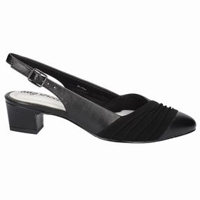 Bates Round Toe Slingback Pumps Narrow Ease