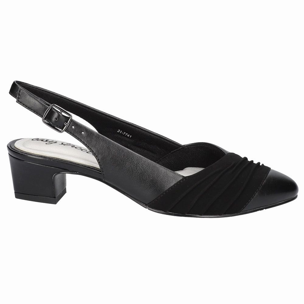 Bates Round Toe Slingback Pumps Narrow Ease