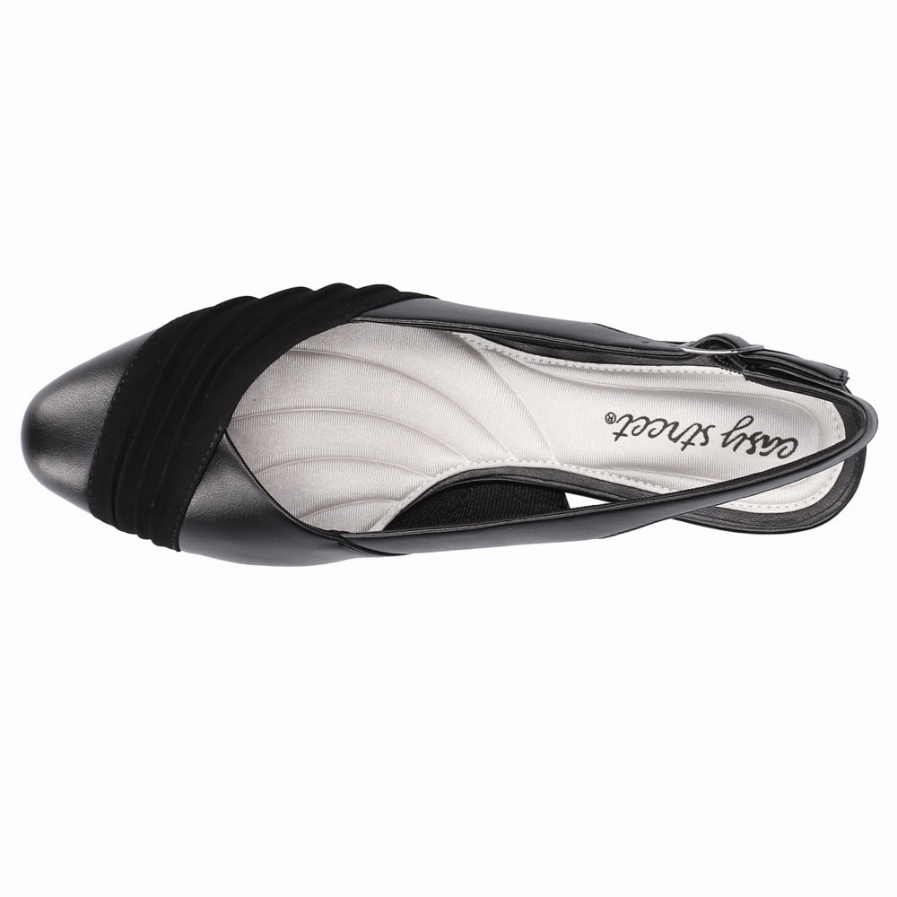 Bates Round Toe Slingback Pumps Morning Rush Timeless Comfort