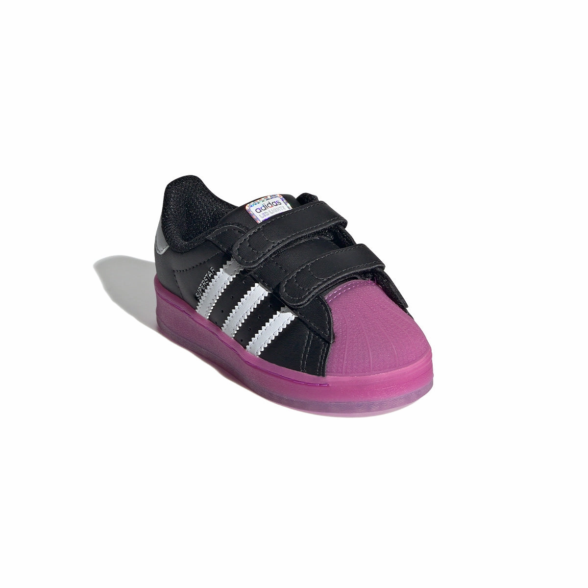 Toddlers Superstar LED Light 'Black' Breathable Lining Traction pods