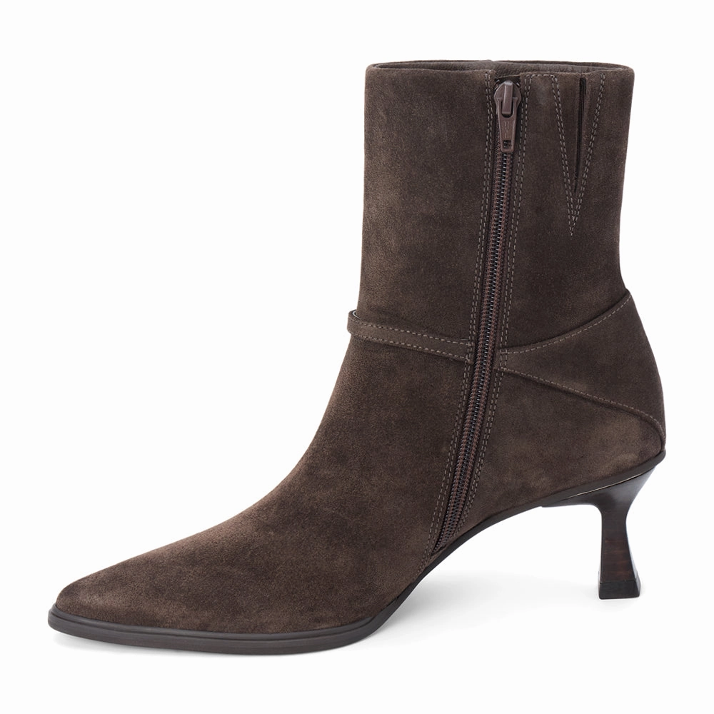High-traction Extreme Durability Ilana Pointed Toe Zippered Booties