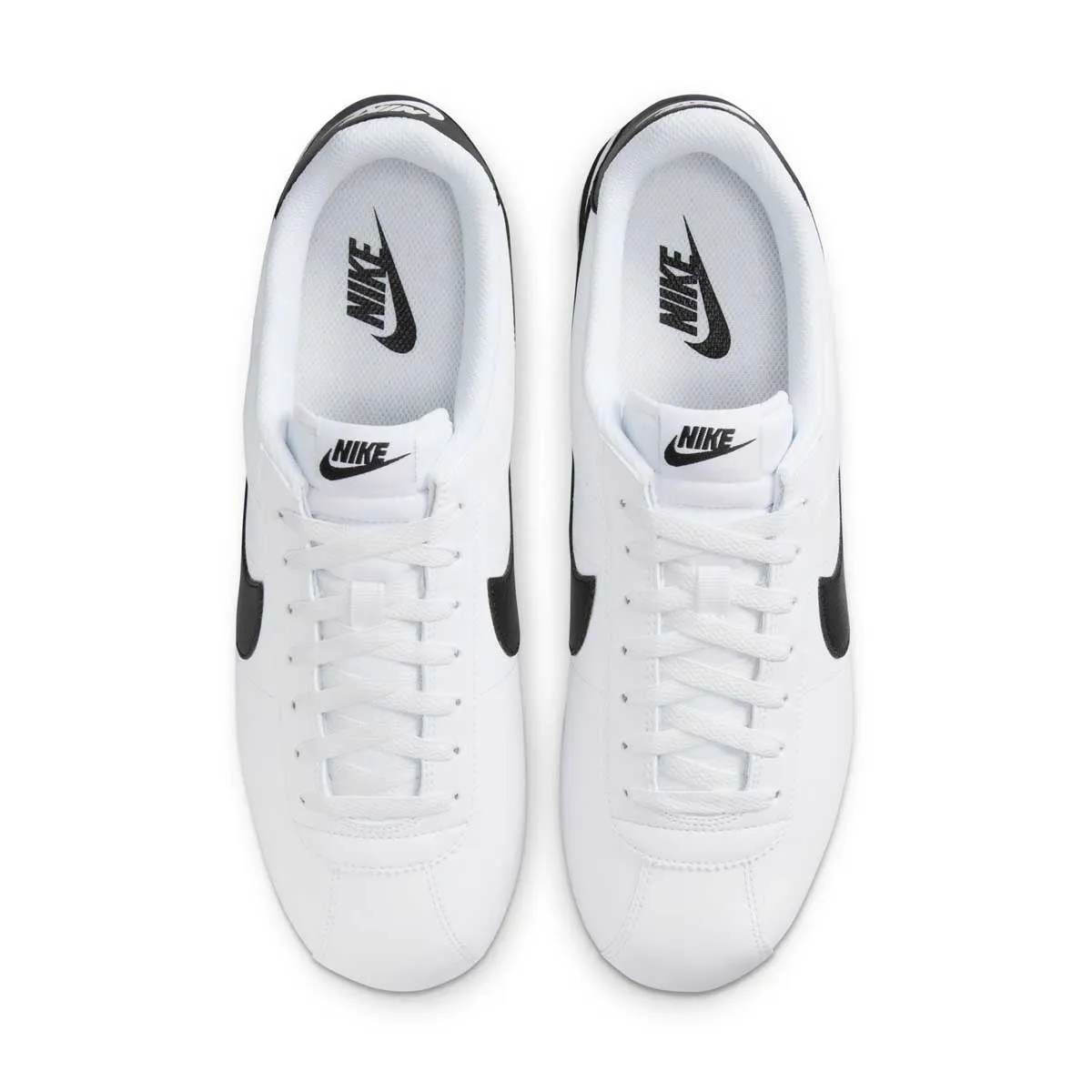 Wmns Cortez Leather 'White Black' Breathable mesh upper