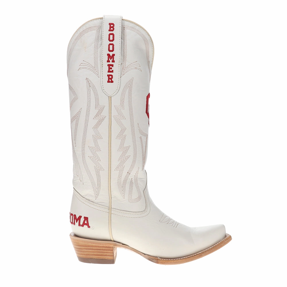 Flexible Comfort Low Profile All Day Wear University of Oklahoma Gameday Embroidered Snip Toe Cowboy Boots