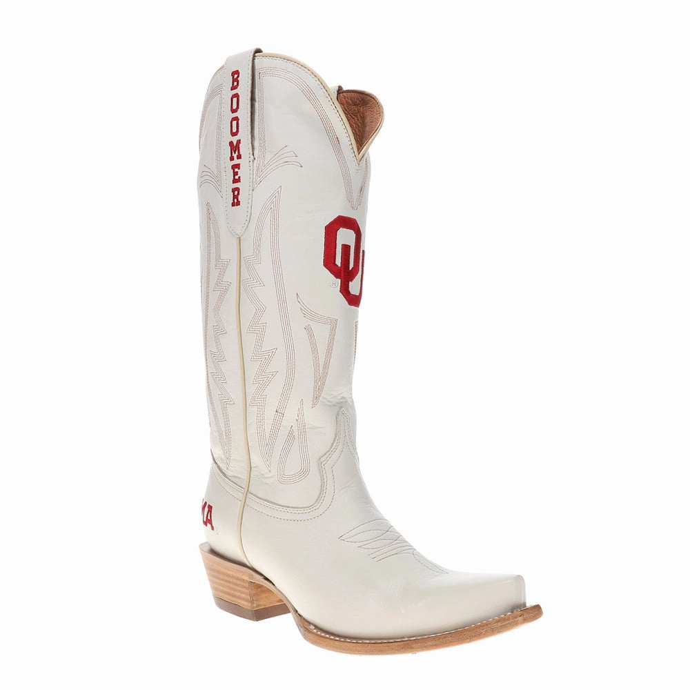Secure Strap Thermal Protection University of Oklahoma Gameday Embroidered Snip Toe Cowboy Boots